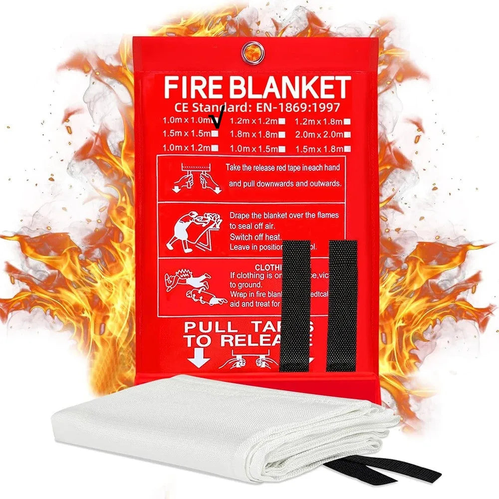 Portable Emergency Fire Blanket Retardant Fire Suppression Blanket Survival Shelter Safety Cover Fireproof Mat Peaceful Pleasures Health and Wellness Default Title
