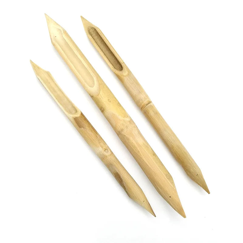 3-Piece Bamboo Reed Pen & Clay Sculpting Tool Set