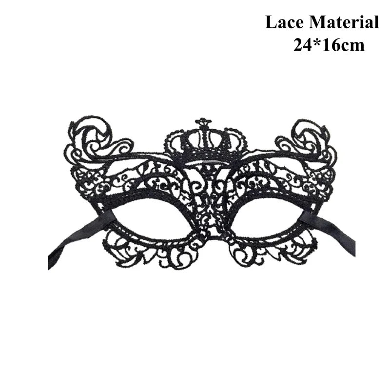 PU Leather Half Face Cat Fox Mask | Halloween Cosplay Party