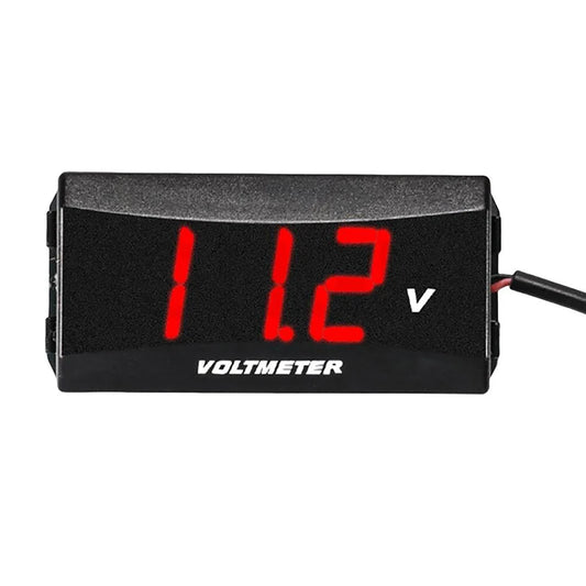 New 1PC Car Audio Gauge LED Display 12V Meter Waterproof Voltage Gauge Meter DC 12-60V Car Digital Voltmeter Peaceful Pleasures Health and Wellness