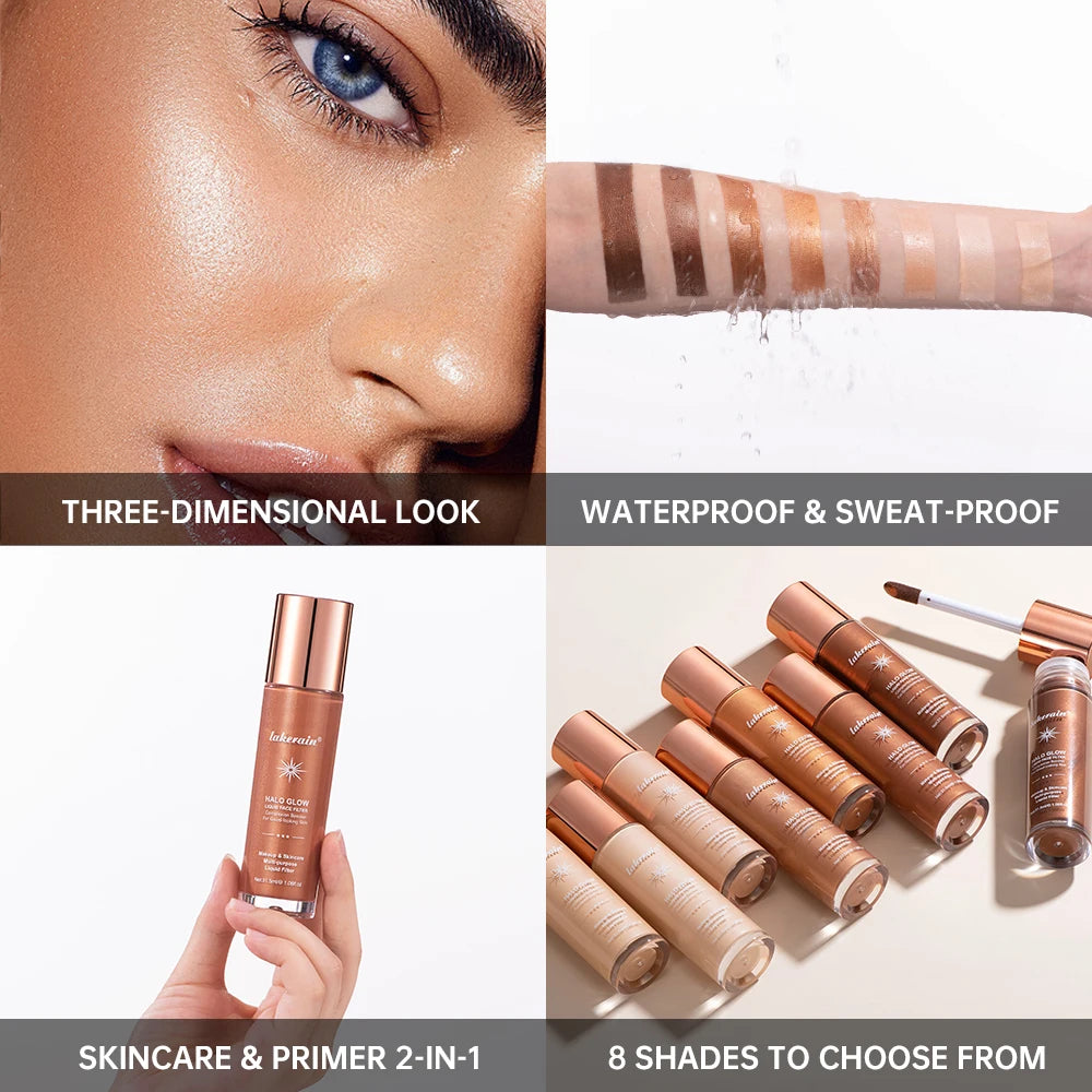 Halo Glow Liquid Face Filter Complexion Booster For A Glowing Liquid Highlighter Face Bronzer Glow Body Face Contour Shimmer Mak Peaceful Pleasures Health and Wellness