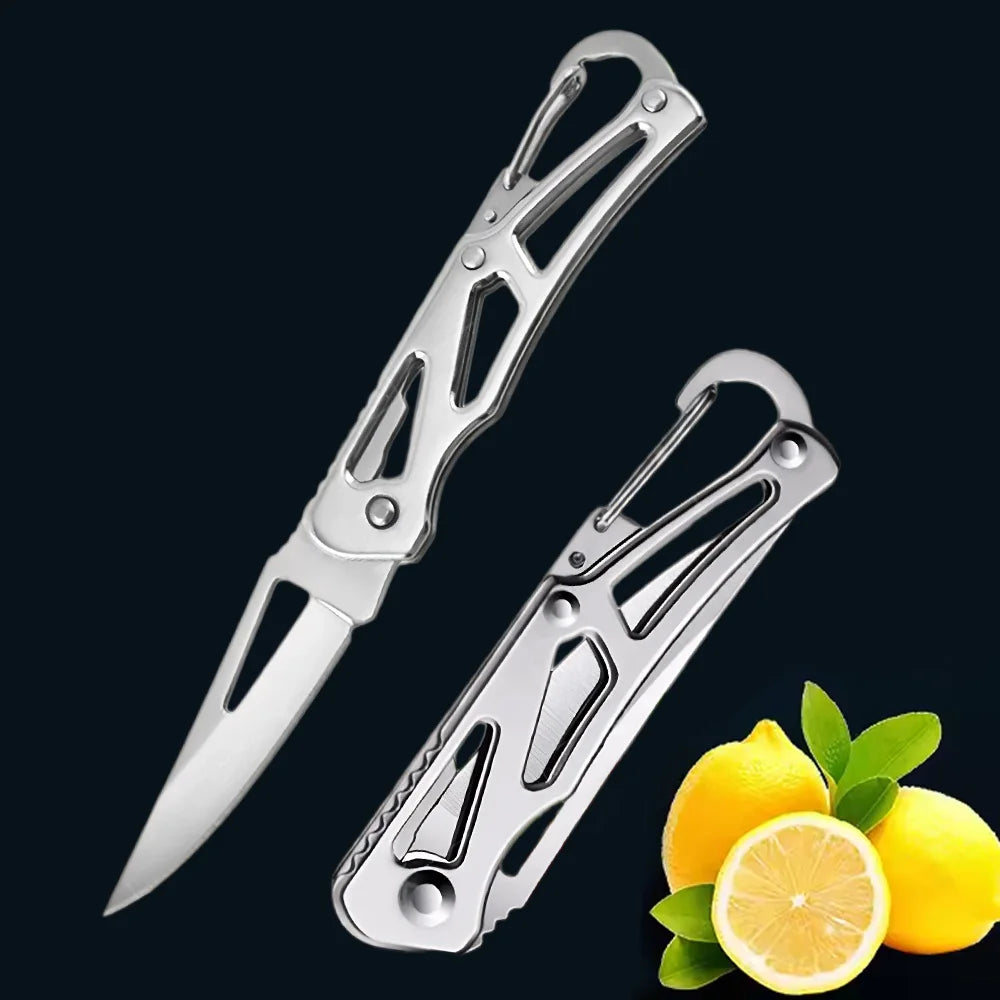 1/3/6pcs Stainless Steel Keychain Folding Knife Outdoor Carrying Knife Mirror Sharp Pocket Knife Folding Kitchen Fruit Knife Peaceful Pleasures Health and Wellness