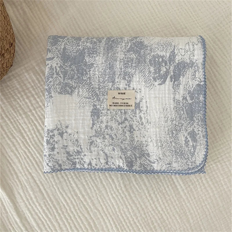 Baby Muslin Swaddle Blanket | 2-Layer Cotton & Bamboo Gauze