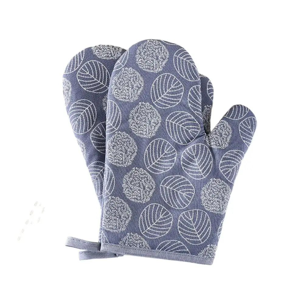 Durable Thickened Microwave Gloves Heat Resistance Anti-scald Oven Mitts Portable Kitchen Tools Peaceful Pleasures Health and Wellness Blue