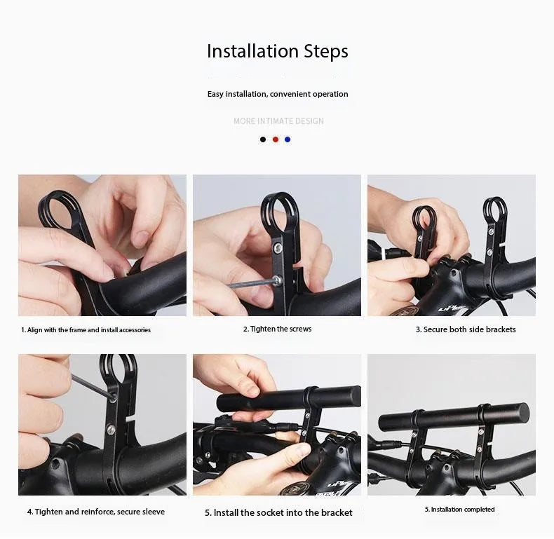30cm Aluminum Alloy Bicycle Extension Frame Support Clamp Bicycle Frame Extension Peaceful Pleasures Health and Wellness