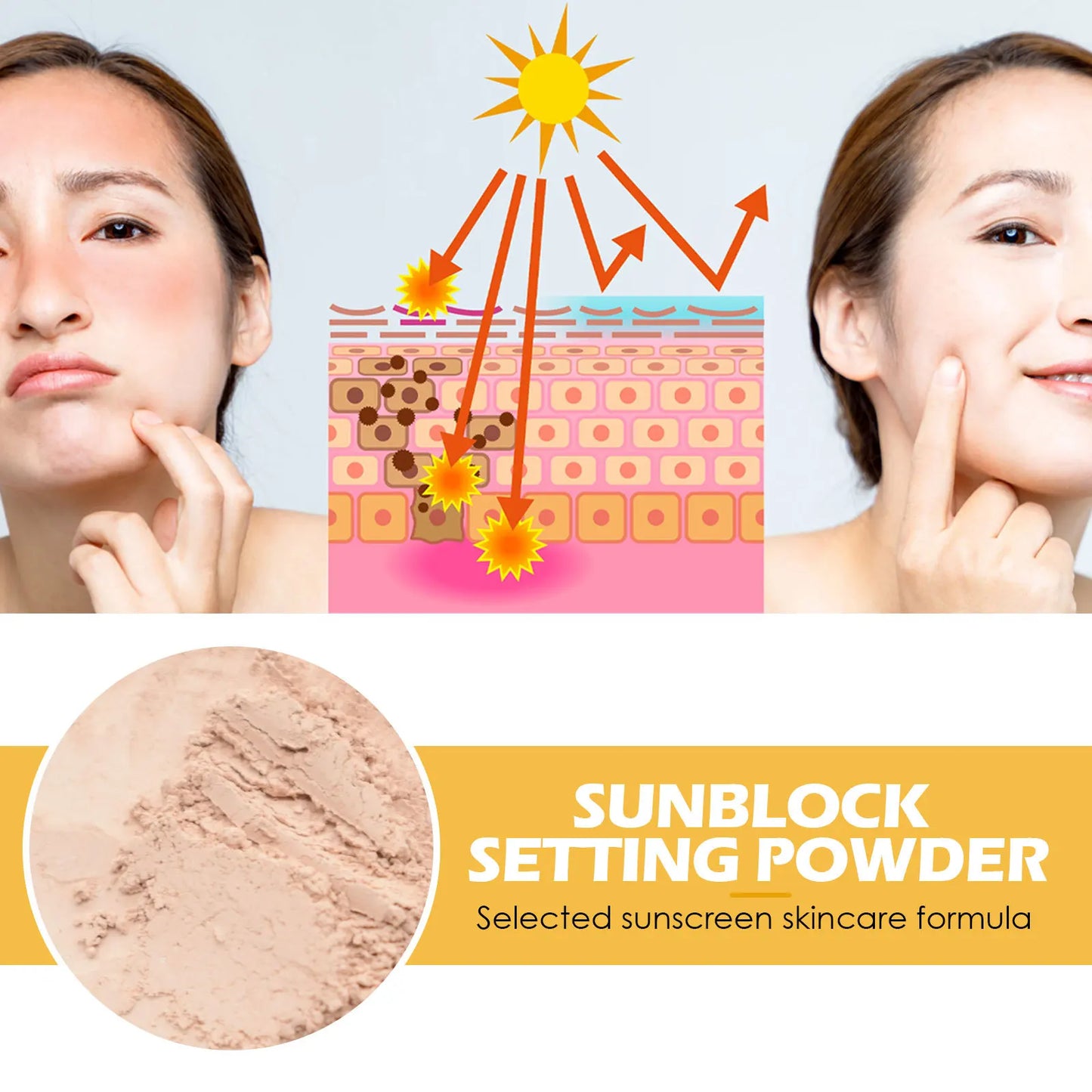 EELHOE SPF 50 Matte Finishing Powder – Oil Control & Waterproof