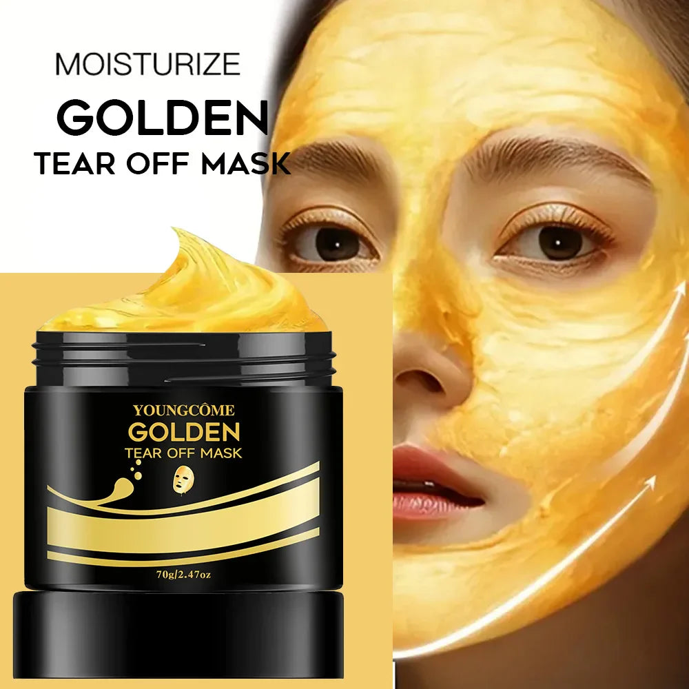 24K Gold Peel-Off Mask – Cleansing, Firming & Brightening