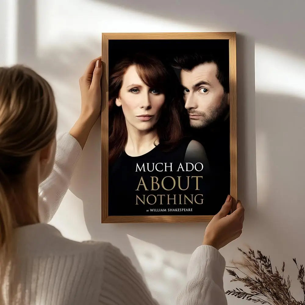 Drama M-Much Ado About Nothing Poster HD Self Adhesive Waterproof Wall Art Ideal for Home Office Dorm Bedroom Great Gift Peaceful Pleasures Health and Wellness White7 50X70cmNoframe