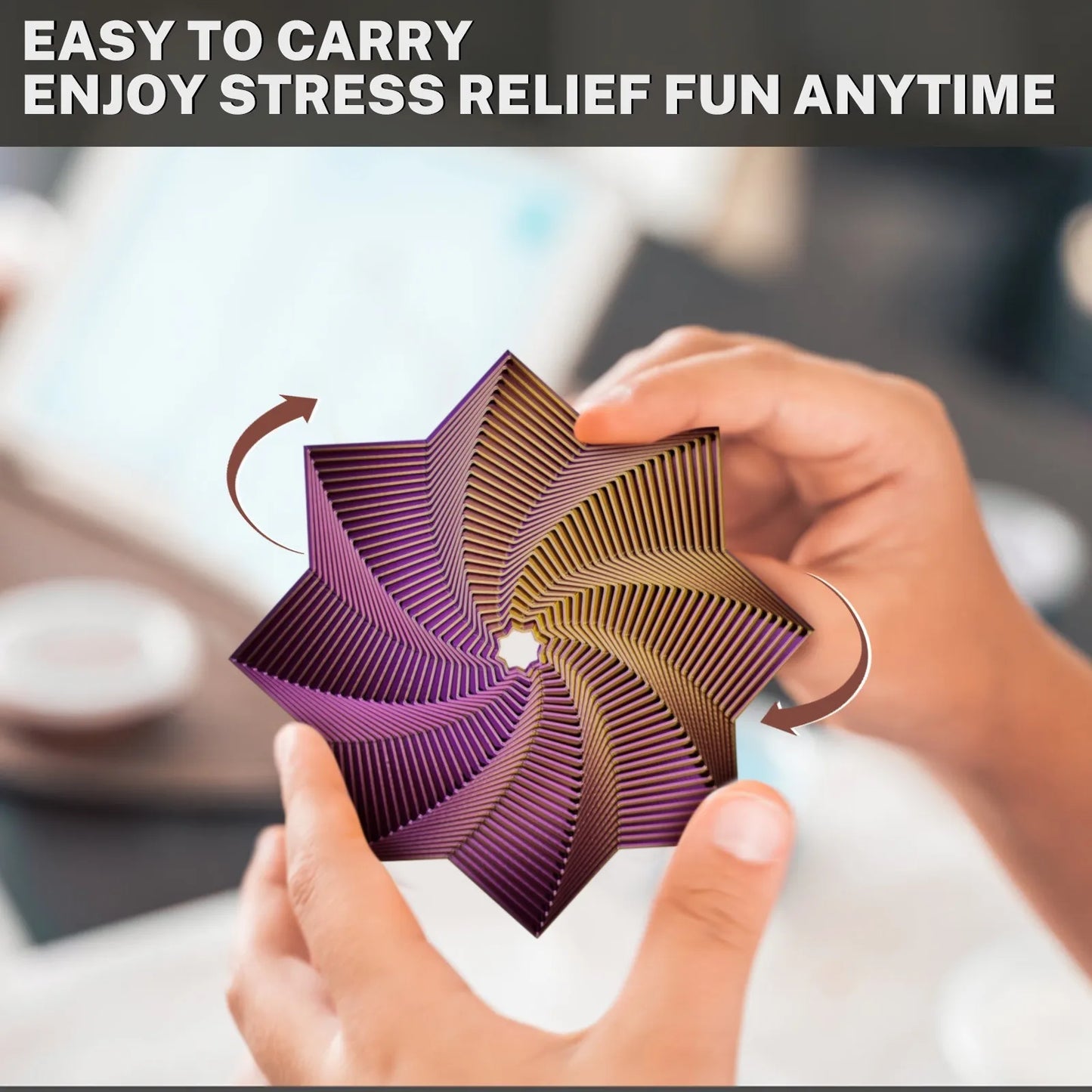 Octagonal Fidget Fidget Octagonal Toy 3D Printing Geometric Illusion Antistress Fidget Toys For Stress Sensory Party Games Peaceful Pleasures Health and Wellness