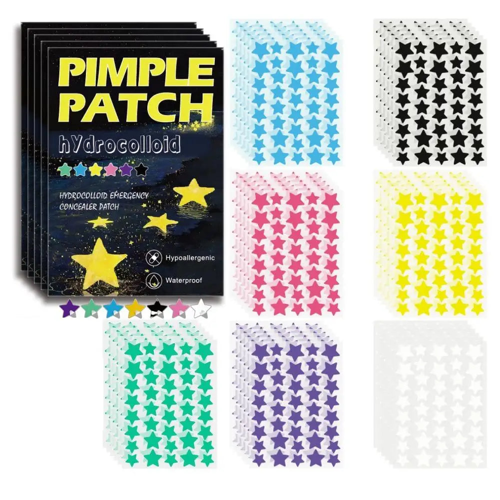 1400pcs Hydrocolloid Colorful Pimple Patches Pimple Cover Sticker Star Shaped Invisible Pimple Cover Removal Pimple Patch Peaceful Pleasures Health and Wellness 05