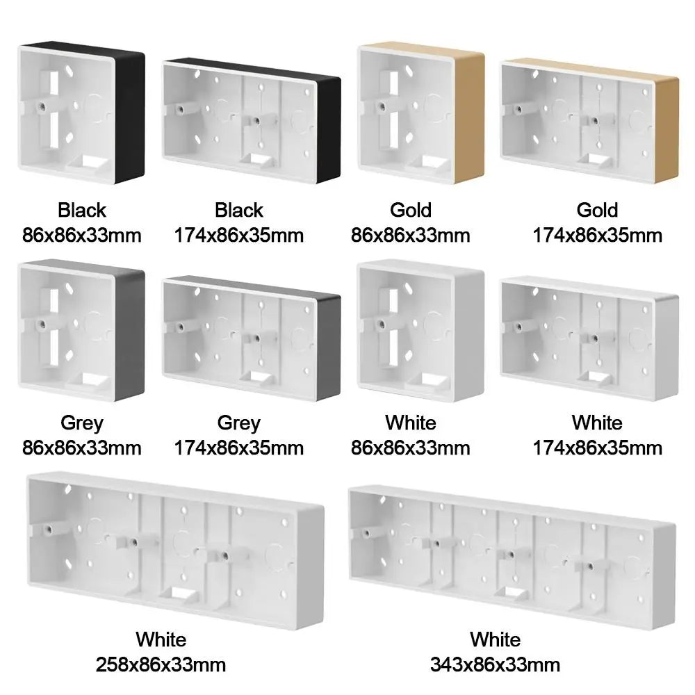 PVC Switch And Socket Apply On-Wall Mount 86 Type External Mounting Box Wall Surface Junction Box Switch Socket Box Peaceful Pleasures Health and Wellness