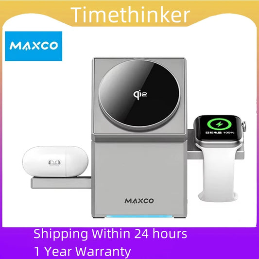 QI2 3 in 1 Wireless Charger Stand Magnetic Qi2 15W Fast Charging for iPhone 12 13 14 15 16 Apple Watch 9 8 7 6 5 Airpods 2 3 Pro Peaceful Pleasures Health and Wellness