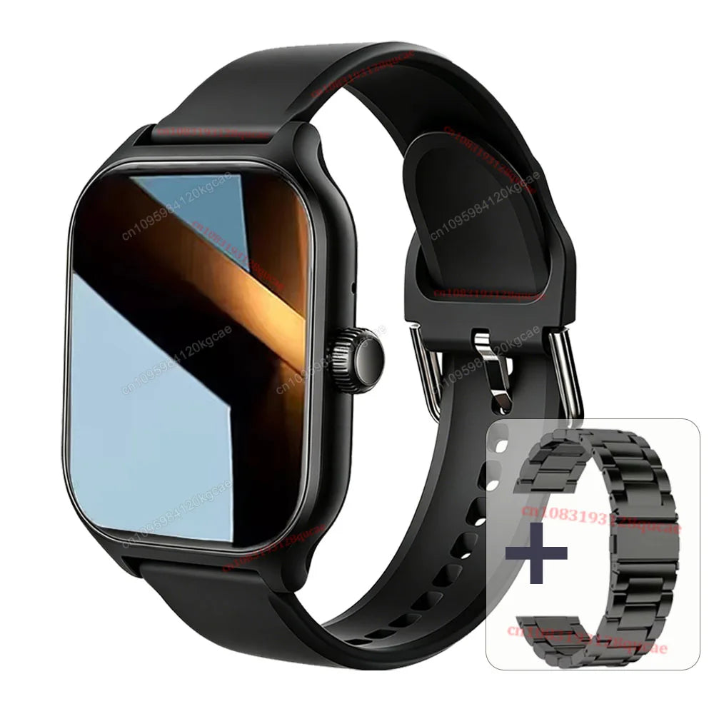 2026 New Smart Watch for Men Women Gift Full Touch Screen Sport Fitness Watch Bluetooth Call Electronics Digital Smartwatch Hw12 Peaceful Pleasures Health and Wellness Black Steel B