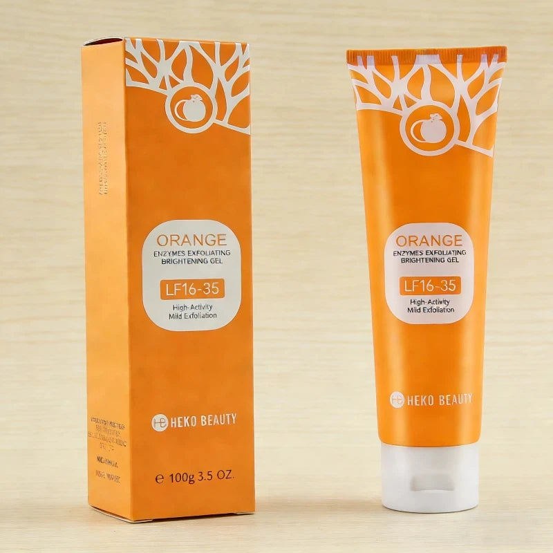 Orange Exfoliating Gel With Vitamin C Gentle Deep Cleaning Longlasting Moisturizing Smooth Skin Unisex Exfoliating Gel 1/2/3pcs Peaceful Pleasures Health and Wellness