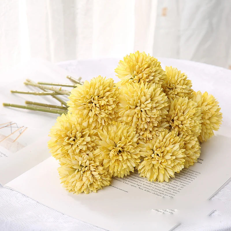 Silk Dandelion Flower Ball – Artificial Wedding Bouquet Decor