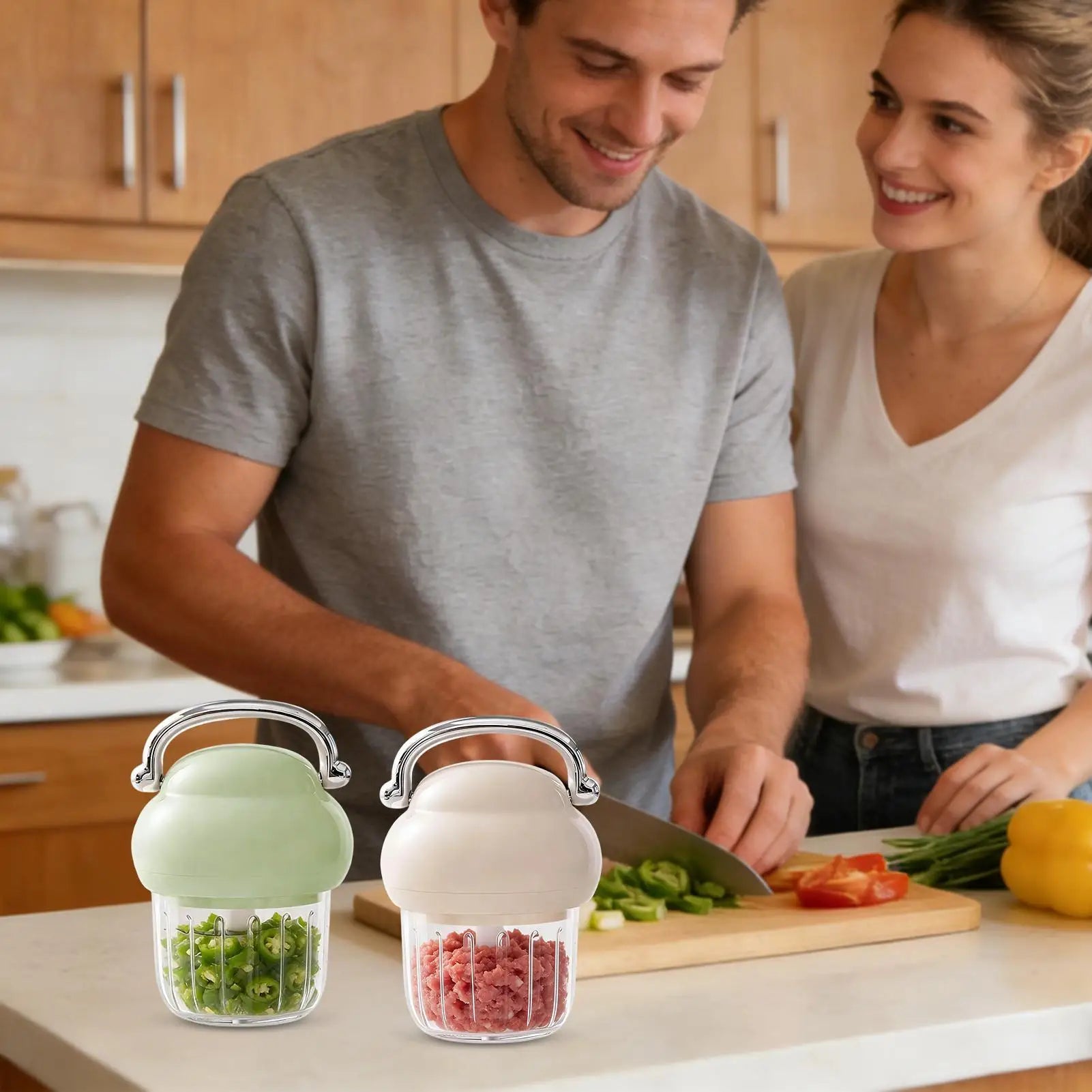 Small Food Processor 350ml Rechargeable High Speed Kitchen Gadgets Electric Mini Chopper Food Processor for Garlic Chili Meat Peaceful Pleasures Health and Wellness