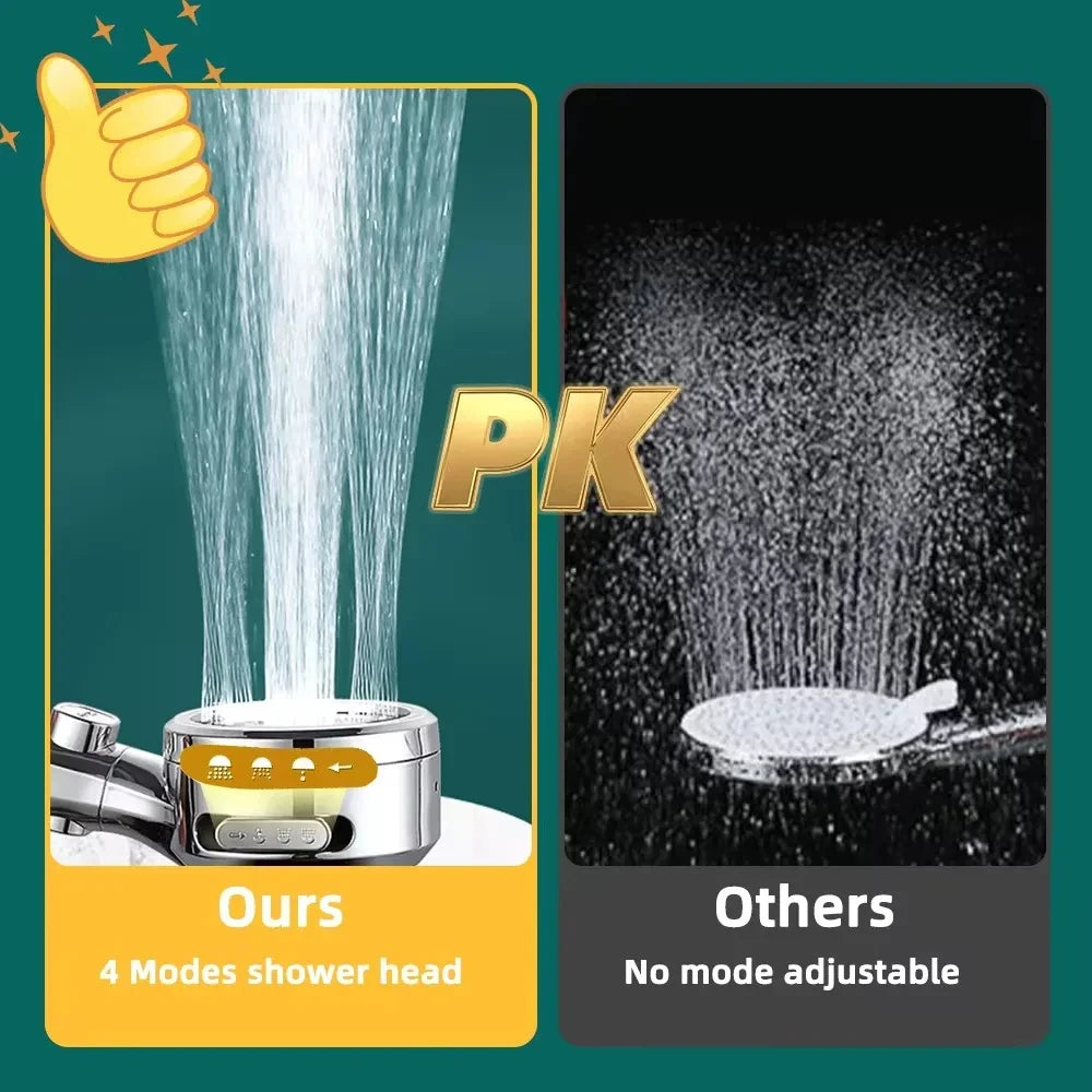 High Pressure Handheld Shower Head with LED Temp Display
