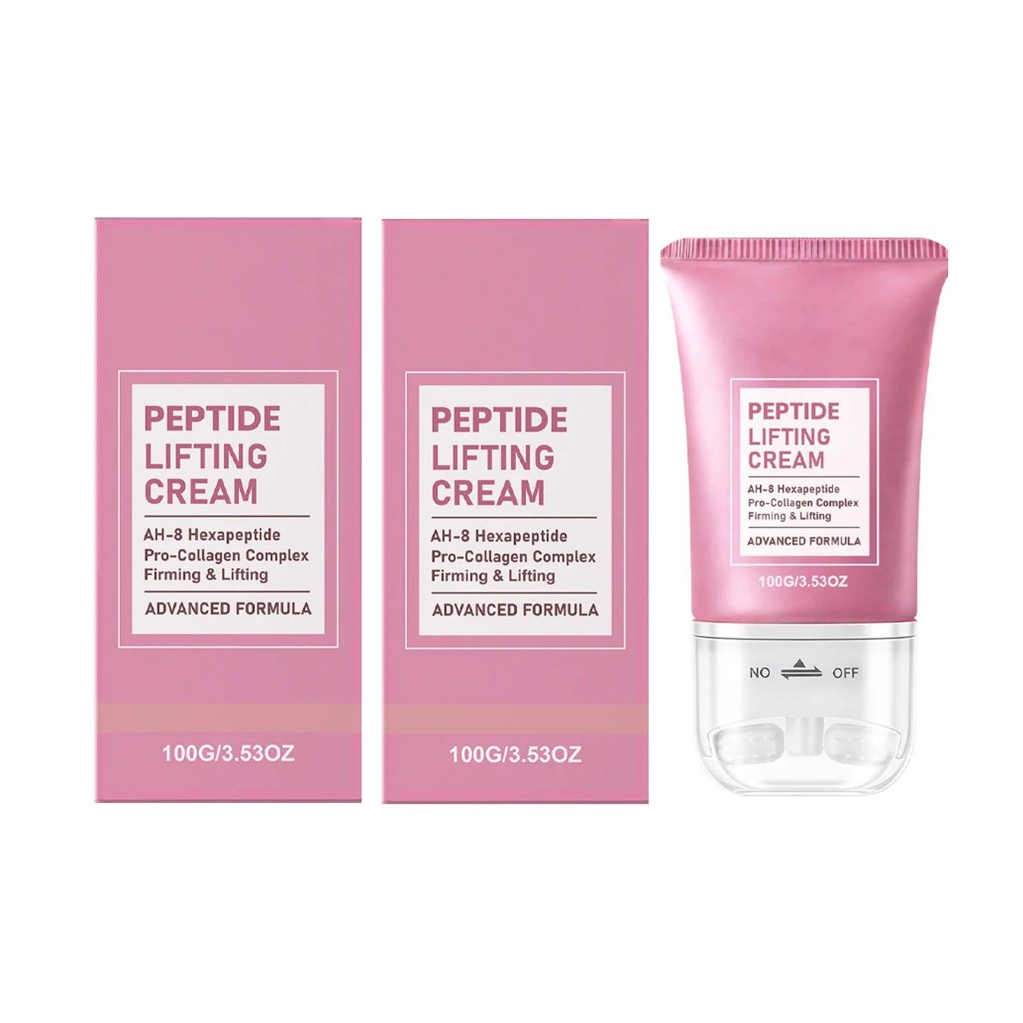 Neck Care Cream Firming & Lifting Skin Reduce Wrinkles Refreshing Texture Reducing Neck Wrinkles Roller Massage Easily Absorbed Peaceful Pleasures Health and Wellness 2 x 100g Boxed