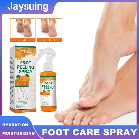 Jaysuing Exfoliating Foot Treatment Spray Remove Dead Skin Care Repair Skin Cracks Replenish Moisture Moisturize Soften Footcare Peaceful Pleasures Health and Wellness
