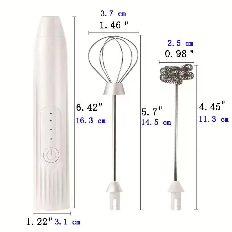 Electric Milk Frother & Egg Beater – 3-Speed Handheld Mixer Electric Milk Frother Peaceful Pleasures Health and Wellness