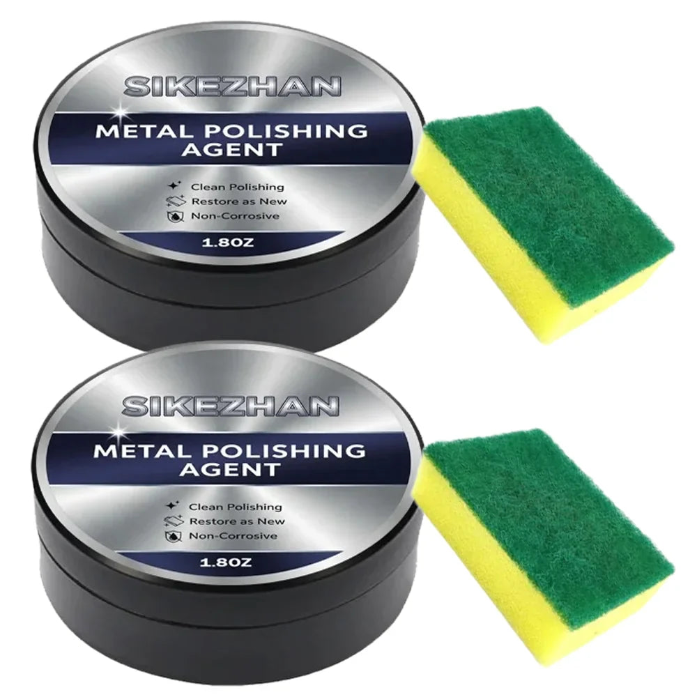 Metal Polishing Paste – Rust & Tarnish Remover with Sponge