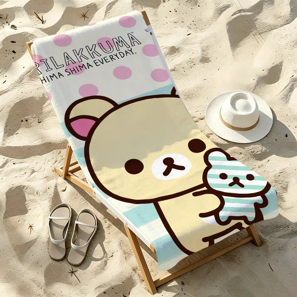 Rilakkuma Cartoon Beach Towel | Quick Dry Soft Pool Towel