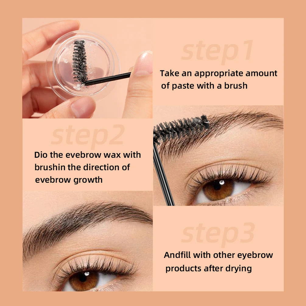 Eyebrow Shape Gel Soap Transparent Three-dimensional Eyebrow Gel Waterproof Long-lasting Brow Beauty Makeup Eyebrow Styling Wax Peaceful Pleasures Health and Wellness