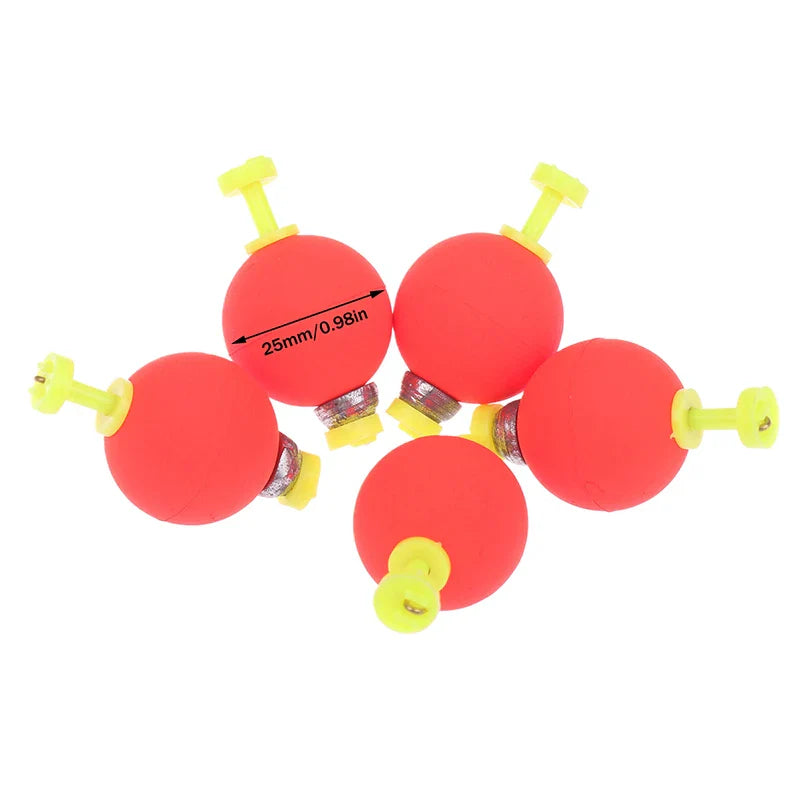 5-Pack Snap-On Fishing Bobber Floats – Weighted EVA Foam