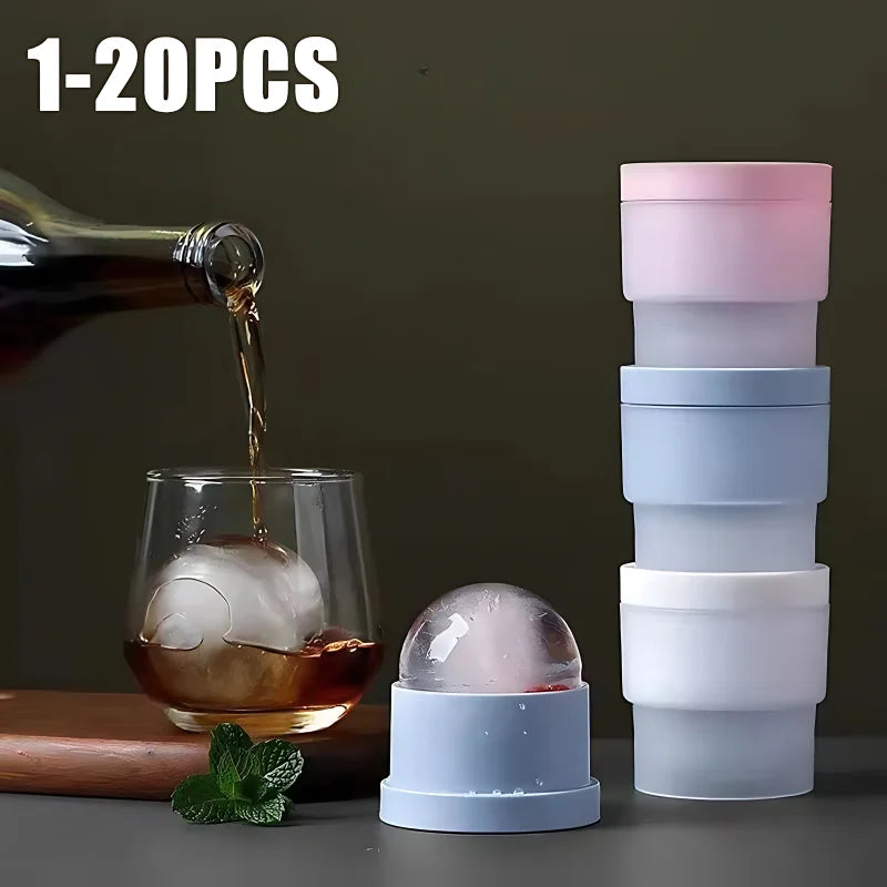 Silicone Ice Ball Mold – Round Sphere Ice Cube Tray for Whiskey