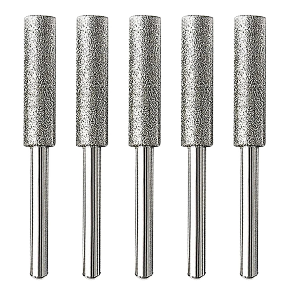 Diamond Chainsaw Sharpener Burr Set 4/4.8/5.5mm Peaceful Pleasures Health and Wellness 5pcs 5.5mm silver spain