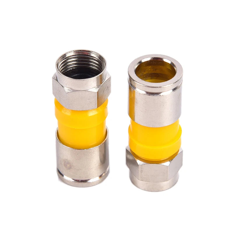New 10pcs RG6 F Type Compression 2.8cm Snap Seal Plug Connector Waterproof F Type Peaceful Pleasures Health and Wellness