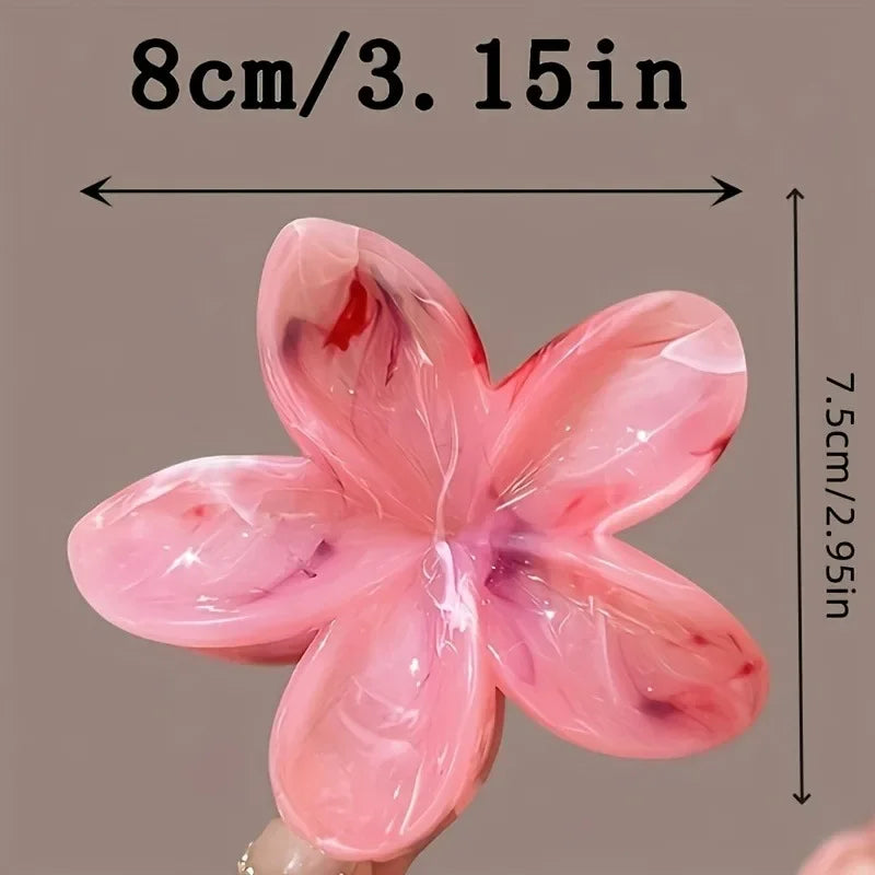 Flower Hair Claw Clip – Shark Crab Clamp for Women & Girls