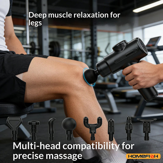 Electric Massage Gun – 8 Heads, Full Body Muscle Recovery Percussive Massage Gun Peaceful Pleasures Health and Wellness