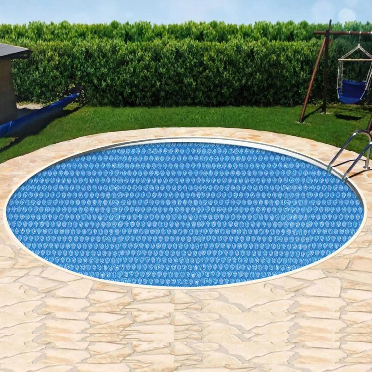 Round Solar Pool Cover – PE Bubble Thermal Blanket 180cm