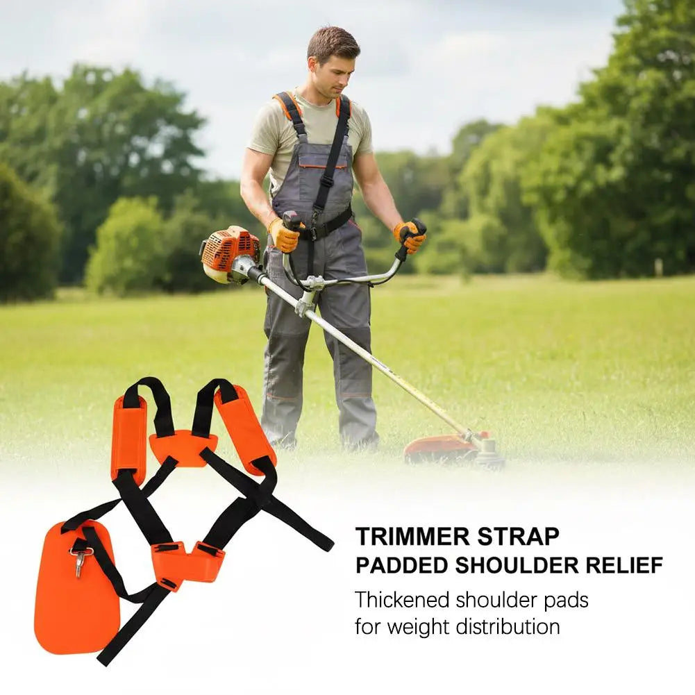 Brush Cutter Strap Trimmer Shoulder Strap Lawn Mower Harness Strap Double Shoulder Nylon Belt for Brush Cutter Strimmer Harness Peaceful Pleasures Health and Wellness
