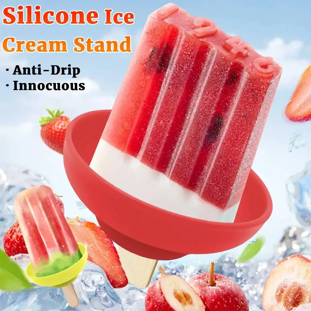Silicone Popsicle Drip Catcher – 5-Pack Reusable Ice Cream Holder Peaceful Pleasures Health and Wellness