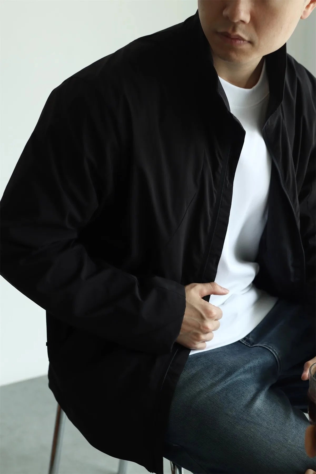 Men's Lightweight Stand-Up Collar Business Jacket | Windproof