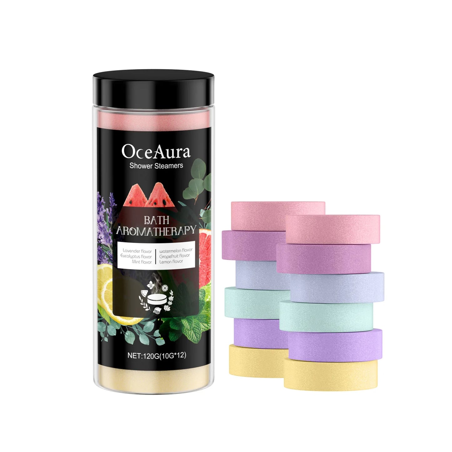 OceAura Shower Steamers 12-Pack | Aromatherapy Gift for Her