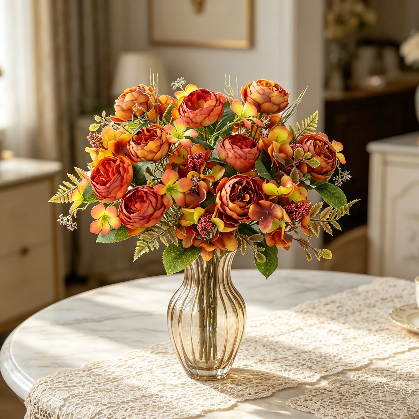 Artificial Silk Peony Bouquet | Wedding & Home Floral Decor