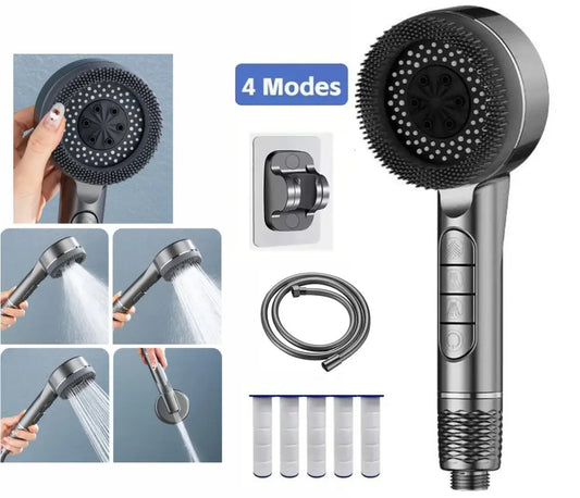 4-Mode High Pressure Handheld Shower Head with Filter | Water Saving Handheld Shower Head Oasis Select