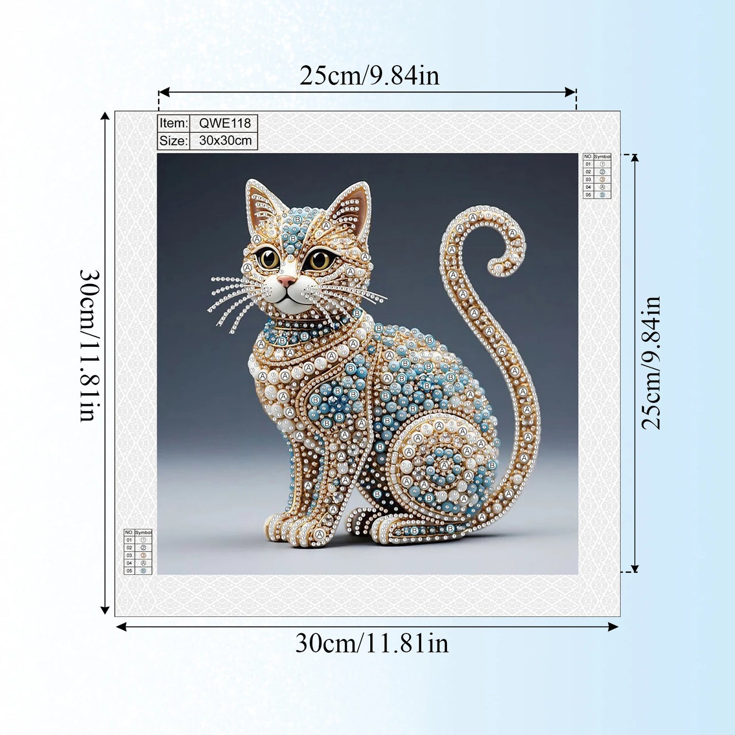 Cat Special Shaped DIY Partial Drill Diamond Painting Kits for Adults Beginners Home Decor Diamonds Dots Gem Art Kits 30x30cm Peaceful Pleasures Health and Wellness