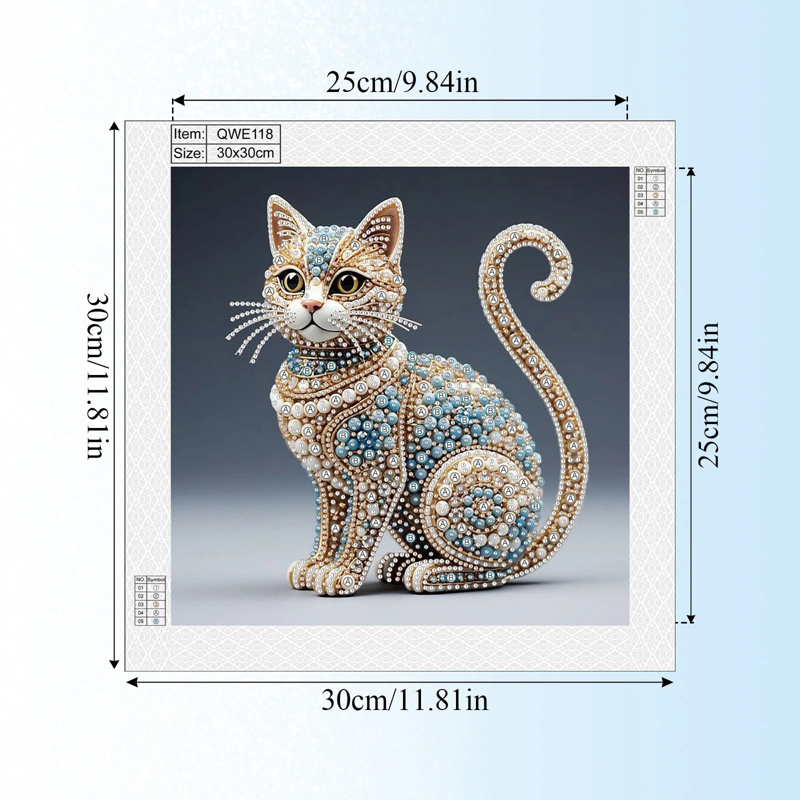 Cat Special Shaped DIY Partial Drill Diamond Painting Kits for Adults Beginners Home Decor Diamonds Dots Gem Art Kits 30x30cm Peaceful Pleasures Health and Wellness