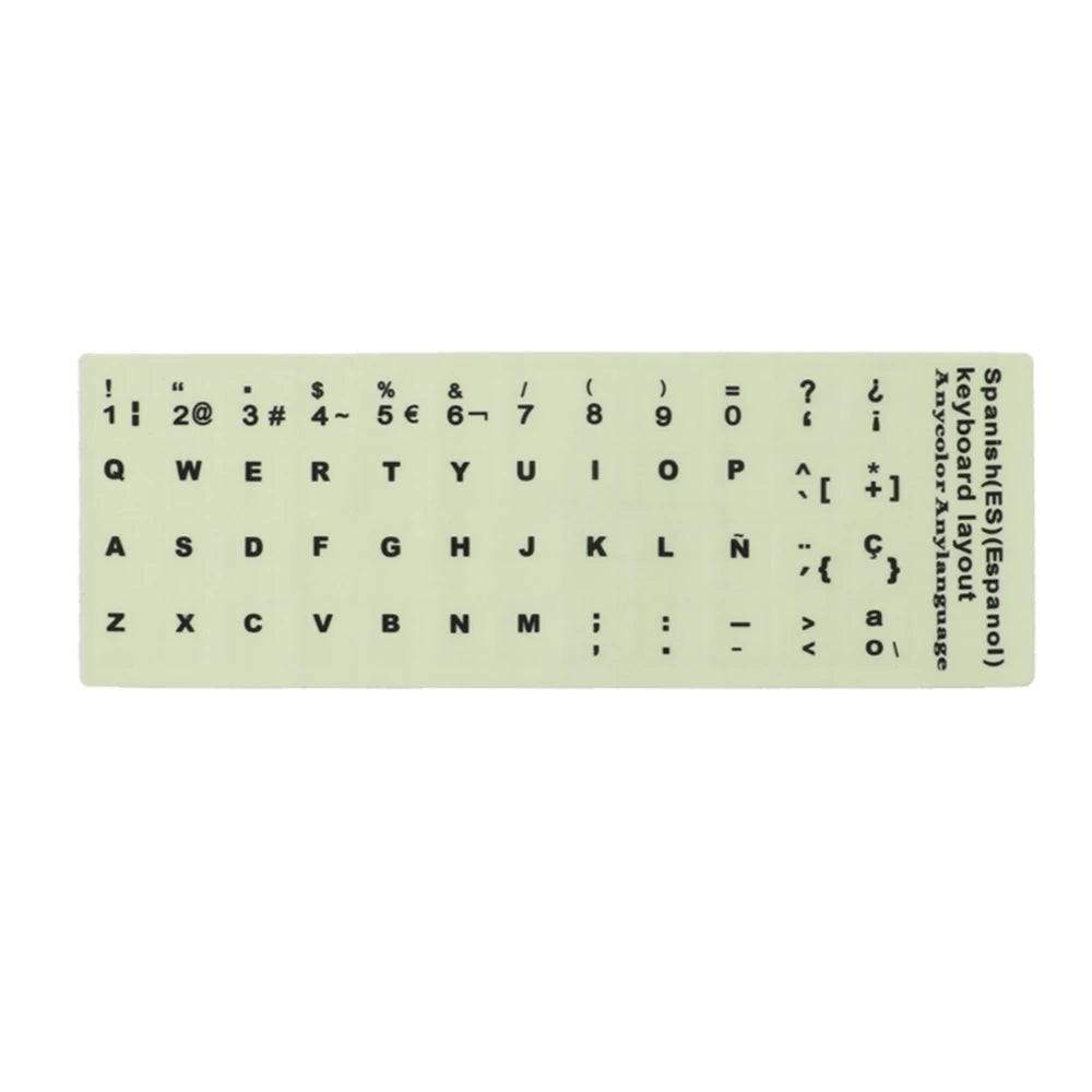 Luminous Adhesive Matte Keyboard Keycap Stickers For French Spanish Arabic English Korean Hebrew Italian German Japanese Russian Peaceful Pleasures Health and Wellness Spanish