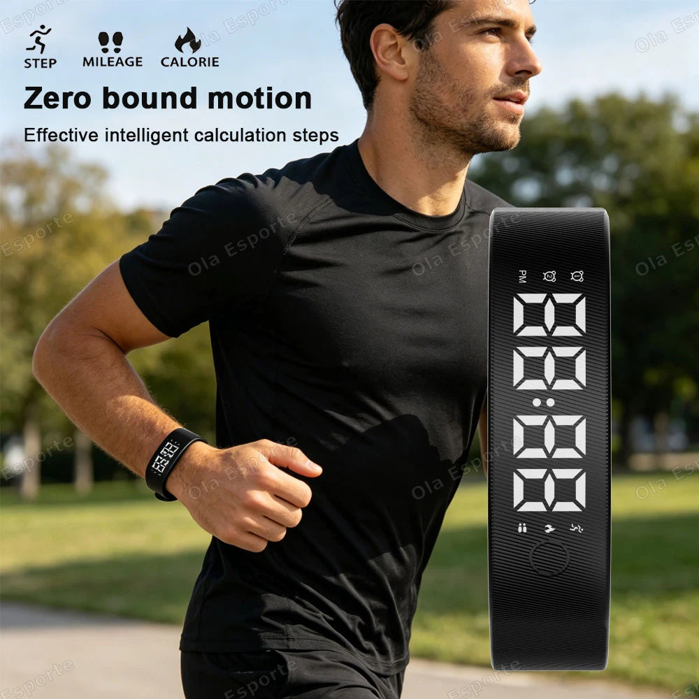 Ola Esporte LED Smart Band – Pedometer, Sleep & Alarm Tracker