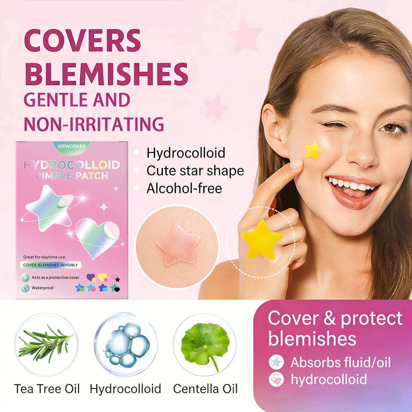 Hydrocolloid Acne Patches – Invisible & Waterproof | All Skin Types