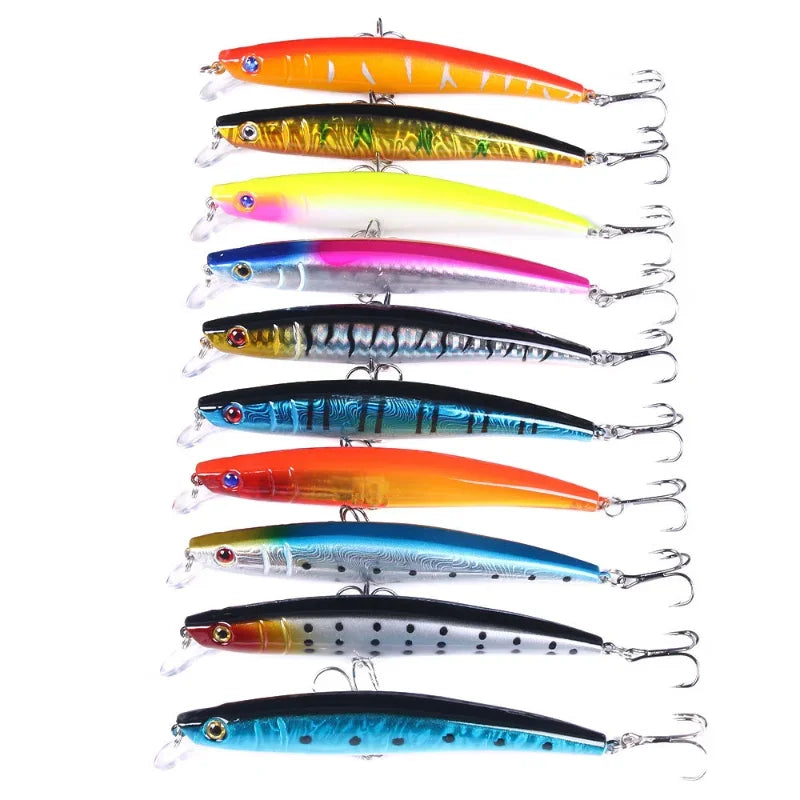 2026 New 3/5/8Pcs Luya Fishing Lure Set, Random Bionic Minnow/VIB Artificial Bait with Double Hooks, Outdoor Angling Tackle Peaceful Pleasures Health and Wellness
