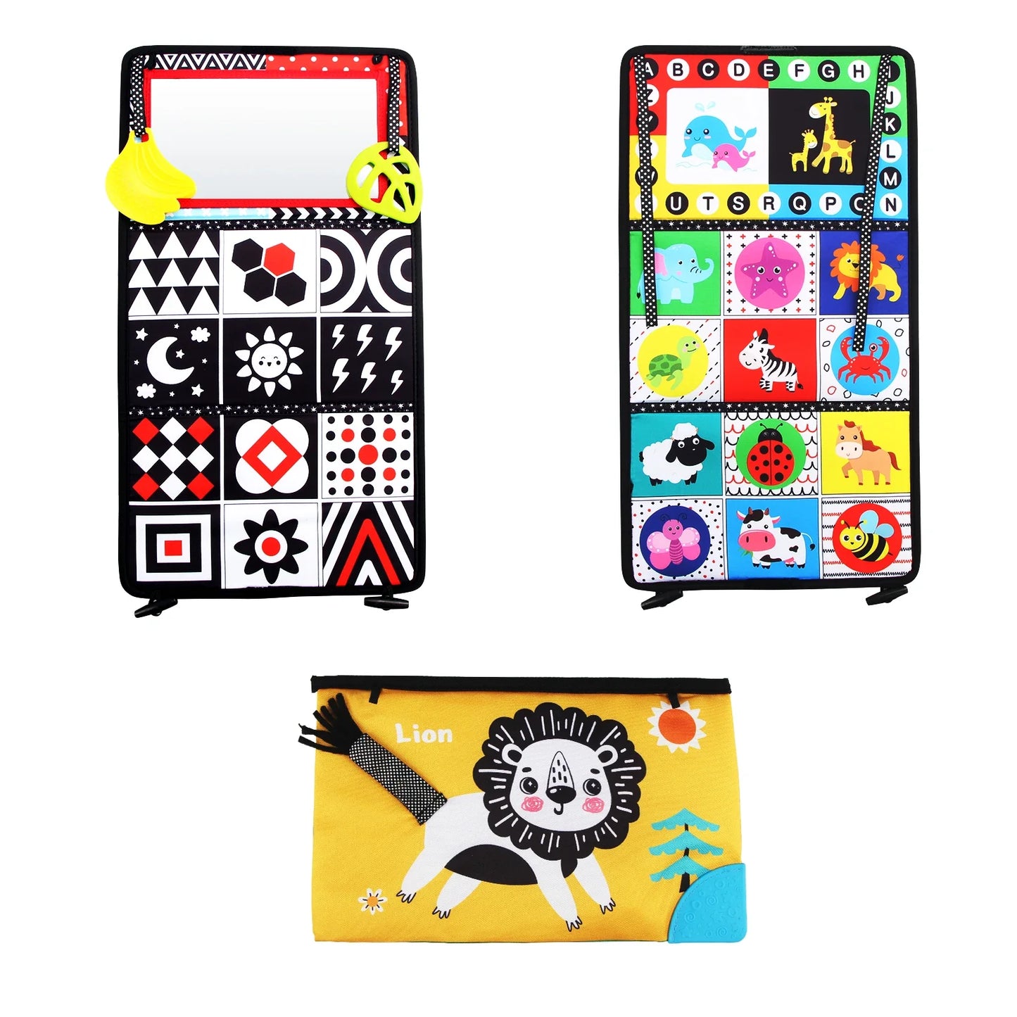 Baby Cloth Book Soft Distorting Mirror Montessori Toy Cartoon