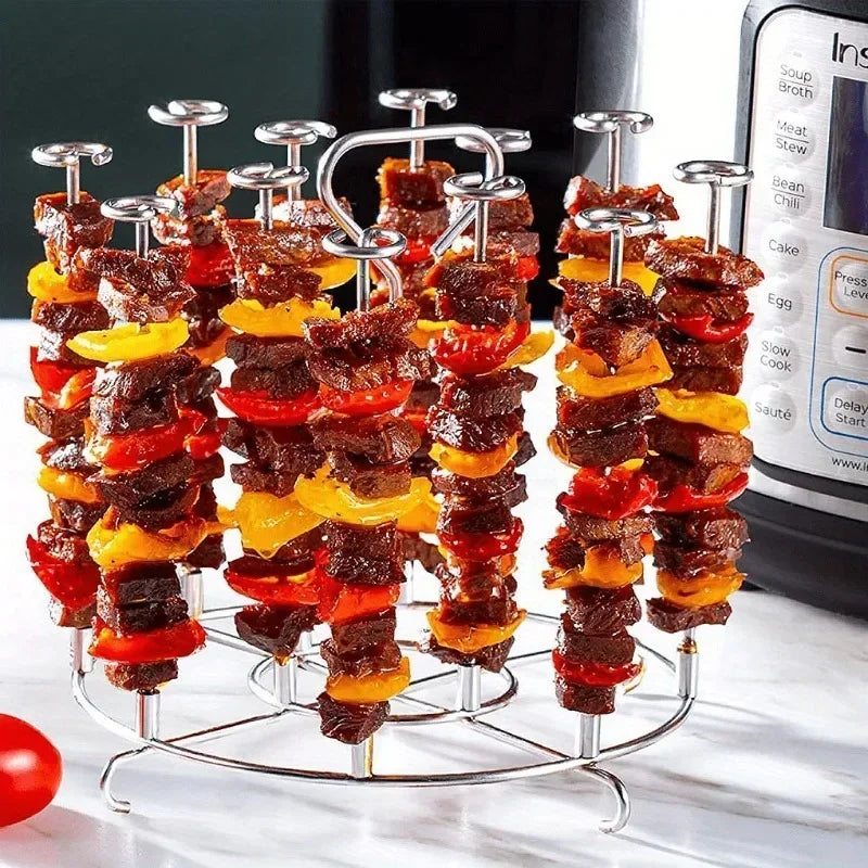 Kitchen Air Fryer Rack Accessories For 6qt/8qt BBQ Grill Tray Basket Stand Roasting Meat Holder Tool for Home use Picnic Camping Peaceful Pleasures Health and Wellness