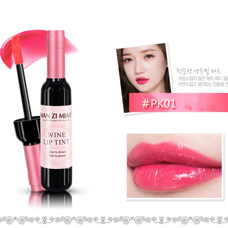 2023 Lipstick Lipgloss Waterproof Long Lasting Lovely Tint Wine Bottle Shape Lip For Women Makeup Gloss Red Sexy Cosmetic Peaceful Pleasures Health and Wellness d