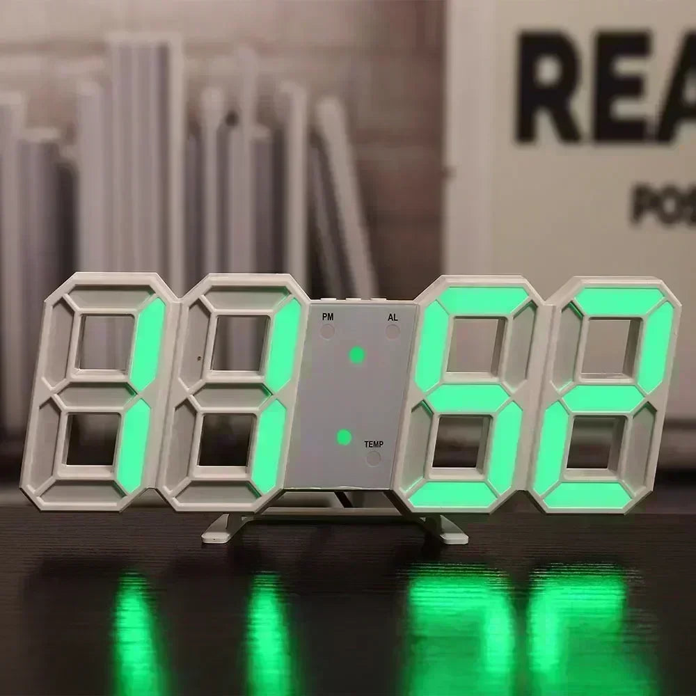 3D LED Digital Alarm Clock – Desk & Wall Home Decor
